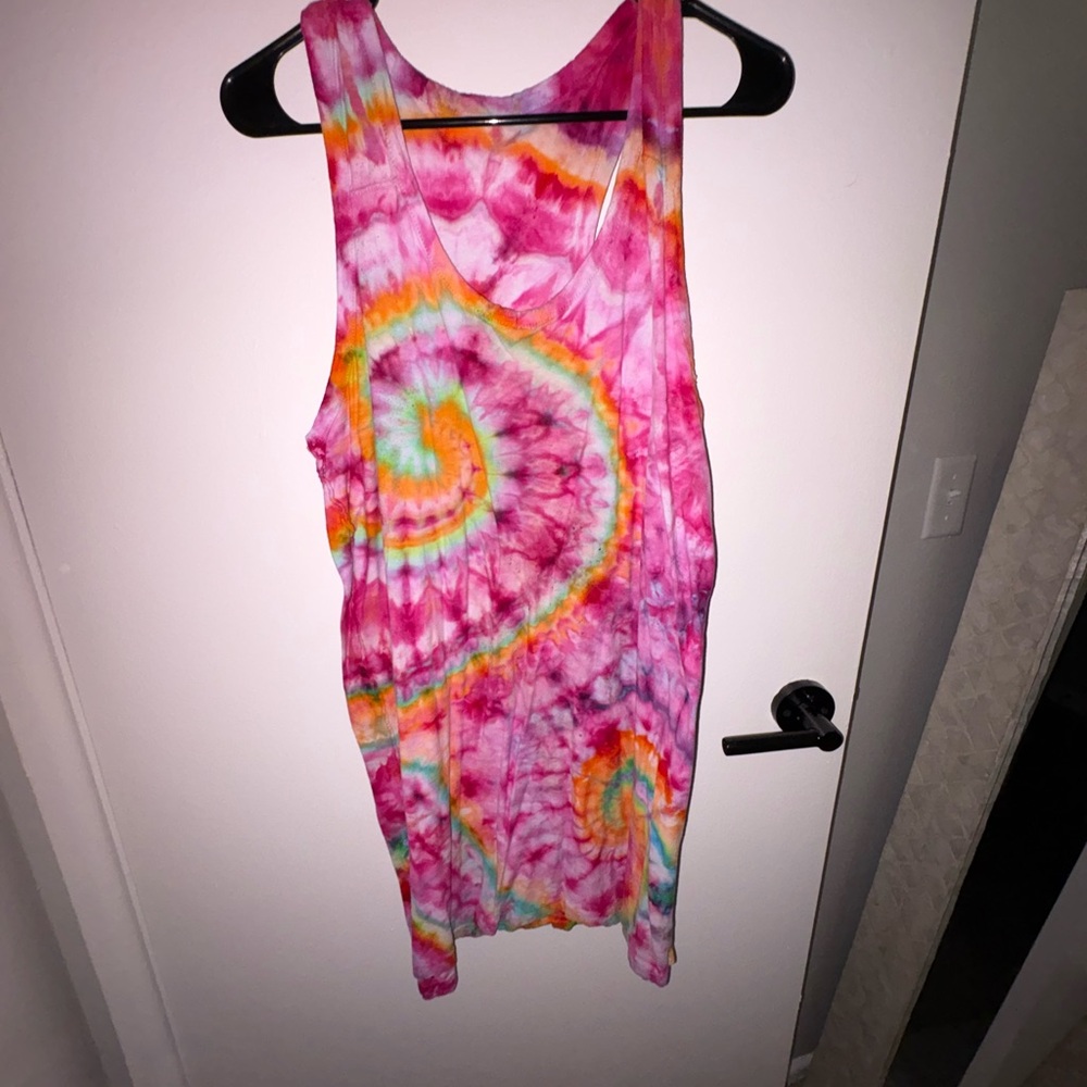 Vibrant Tie-Dye Tank Tunic